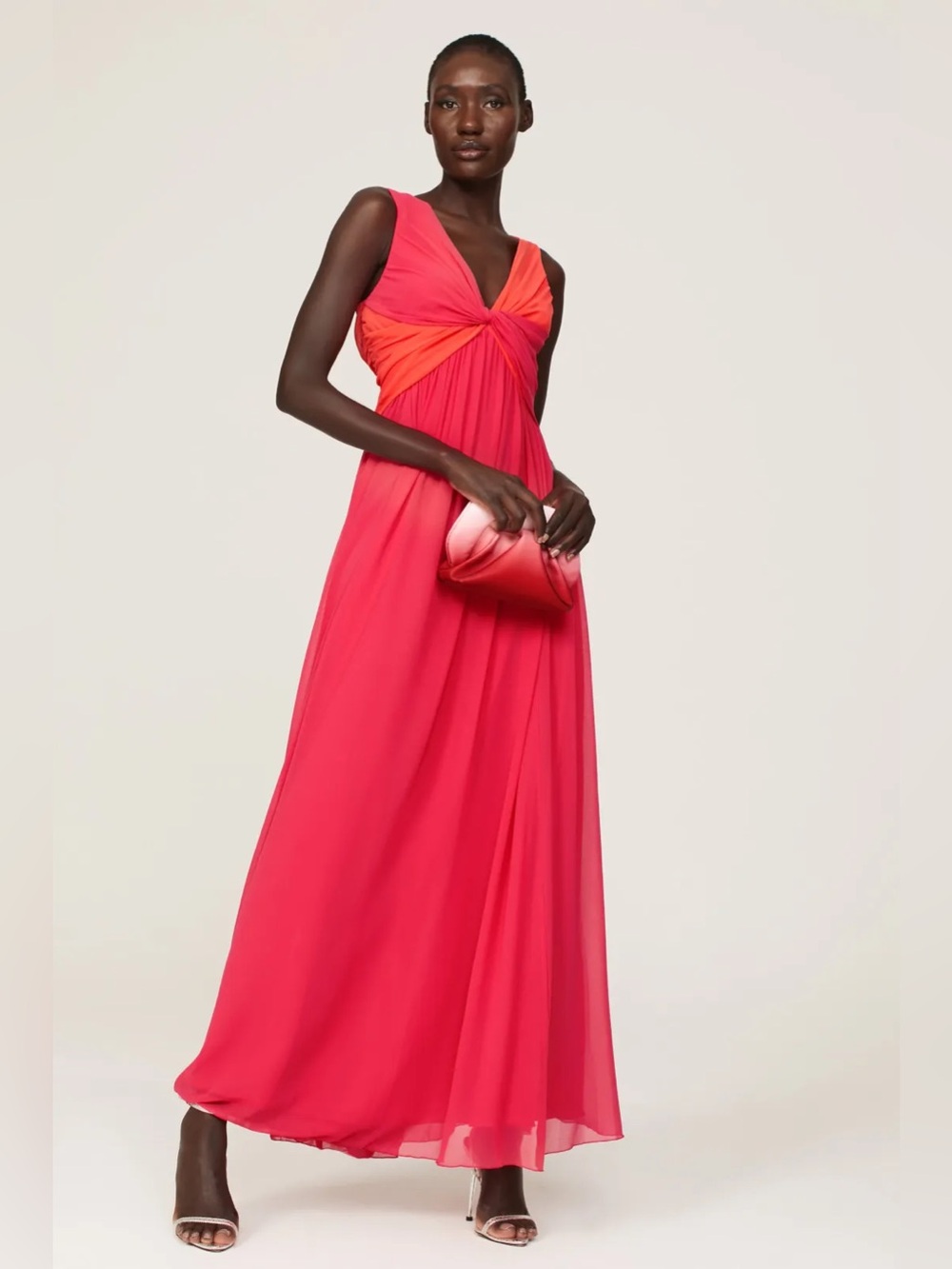 Badgley Mischka Two-Tone Twist Gown